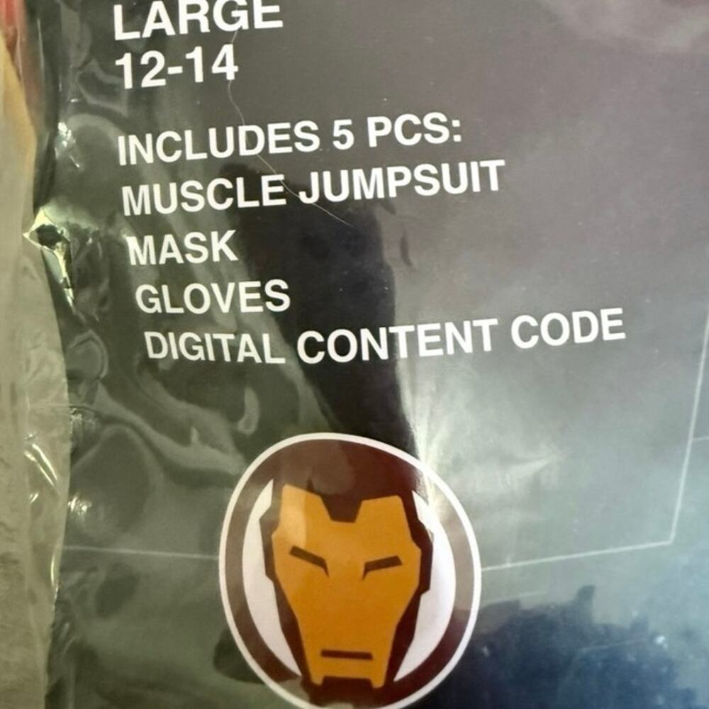 marvel iron man boys size large 12-14 halloween superhero costume gamerverse new - Picture 2 of 3